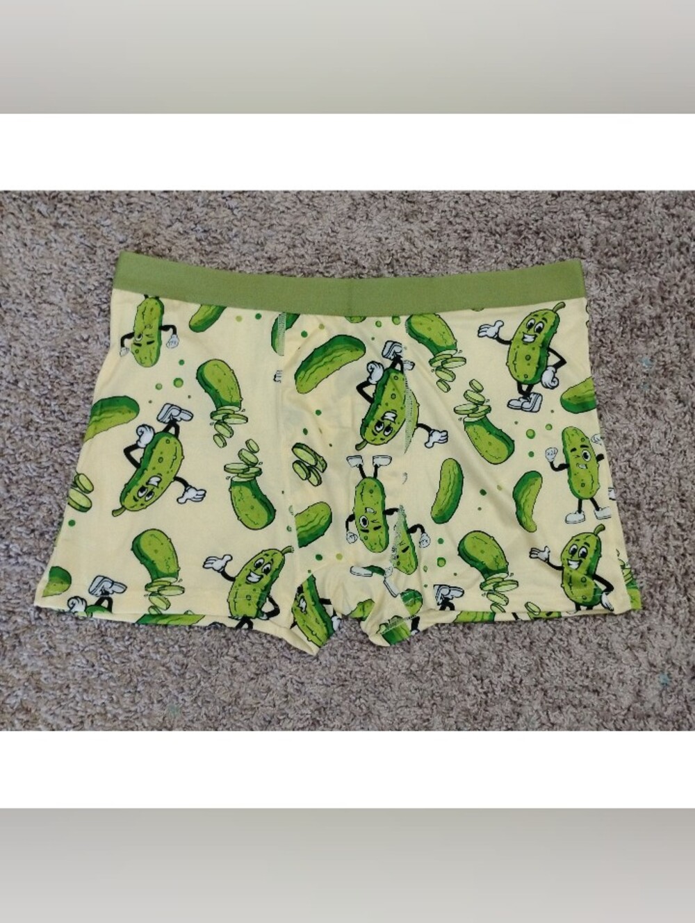 IRONYTE Men's Boxer Briefs Cartoon Pickle Graphic